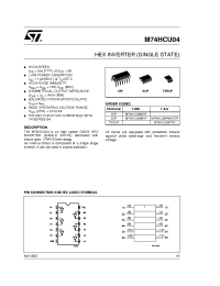 Datasheet M74HCU04B1R manufacturer STMicroelectronics